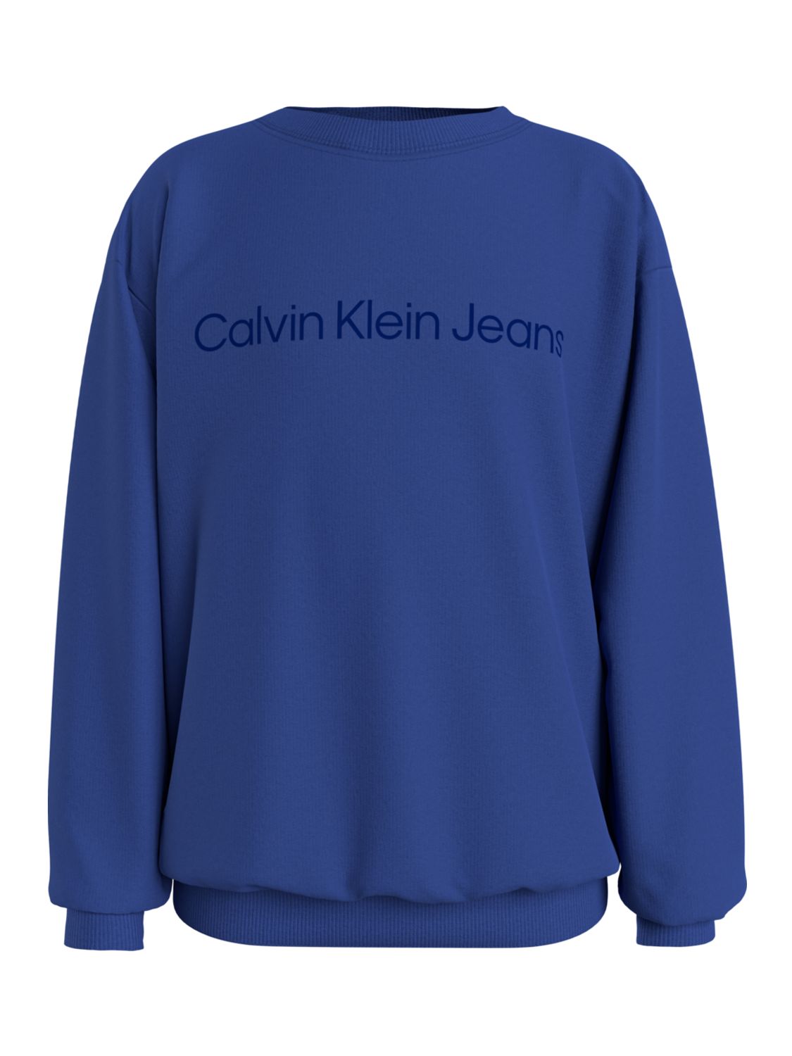 Rentmeester Hover Moderniseren Calvin Klein Kids' Plain Logo Sweater, Ultra Blue at John Lewis & Partners