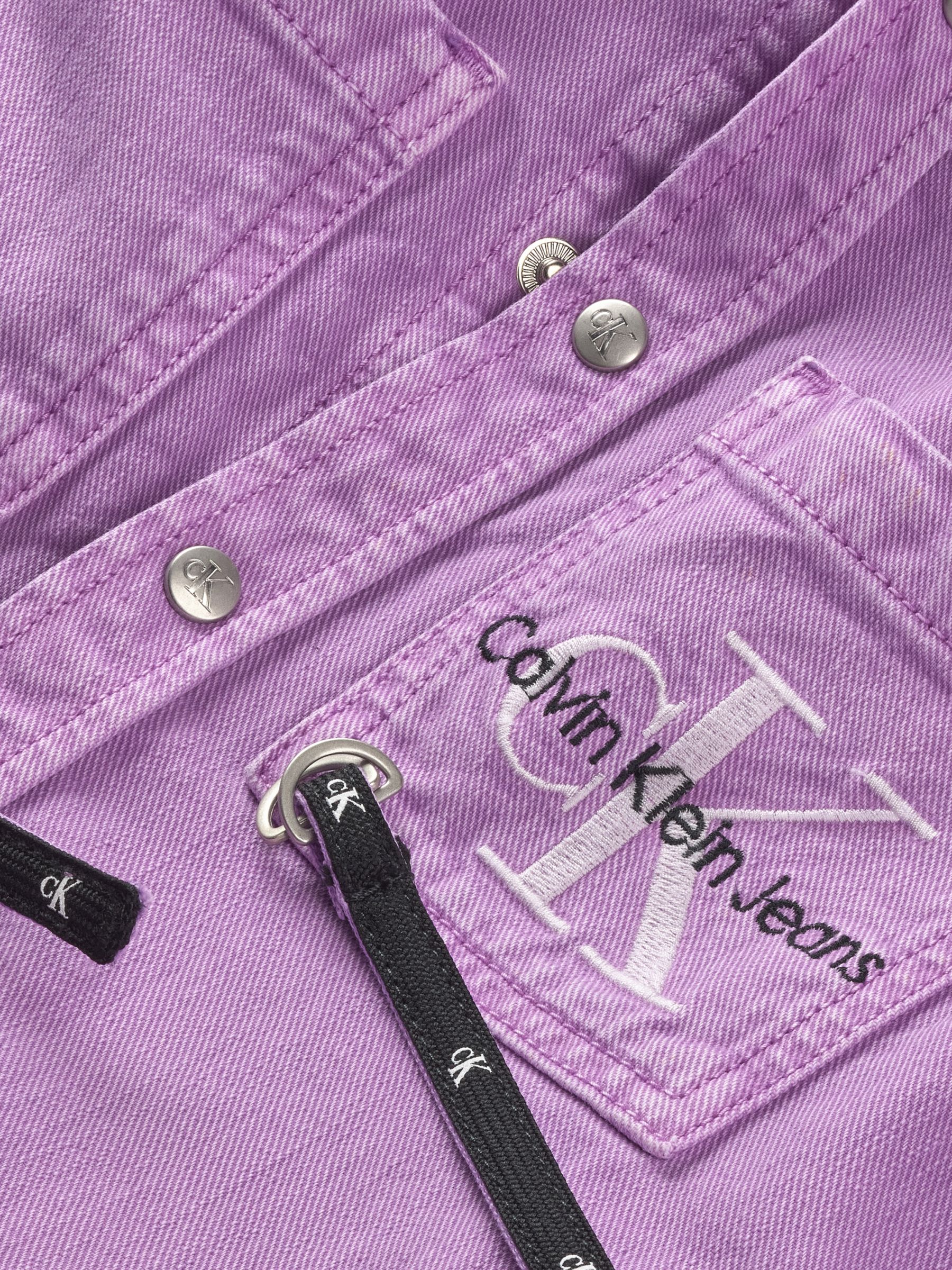 Calvin Klein Kids' Cotton Shirt Dress, Iris Orchid, 4 years