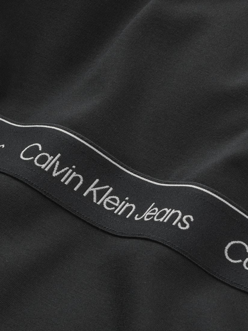 Calvin Klein Kids' Punto Logo Tape Skater Dress, CK Black at John Lewis &  Partners