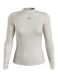 Calvin Klein Ribbed Long Sleeve Cotton T-Shirt, Ivory