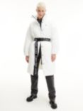 Calvin Klein Belted Quilted Coat, Ivory