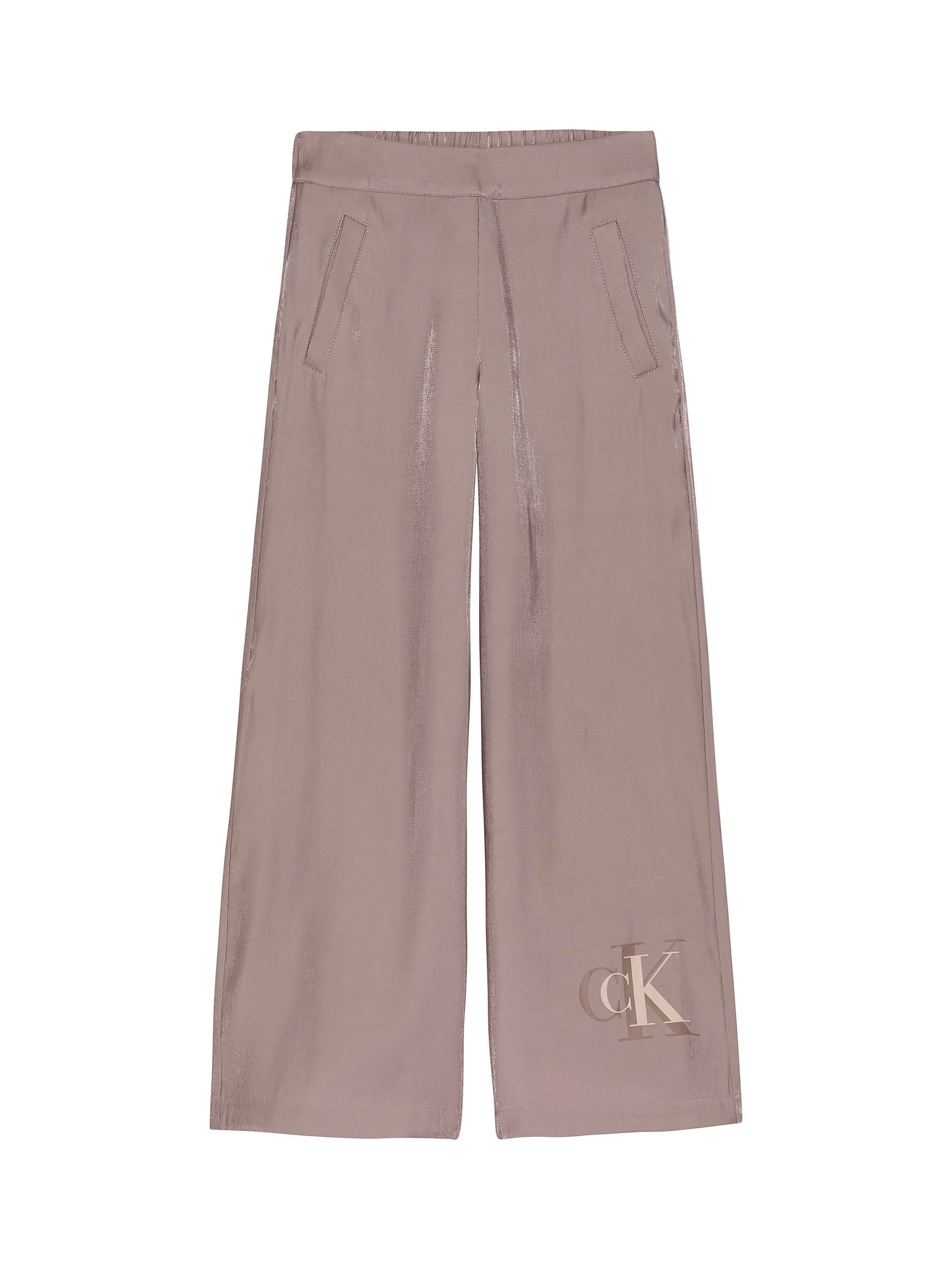 Buy Calvin Klein Kids' Metallic Shine Trousers, Dark Blush Online at johnlewis.com