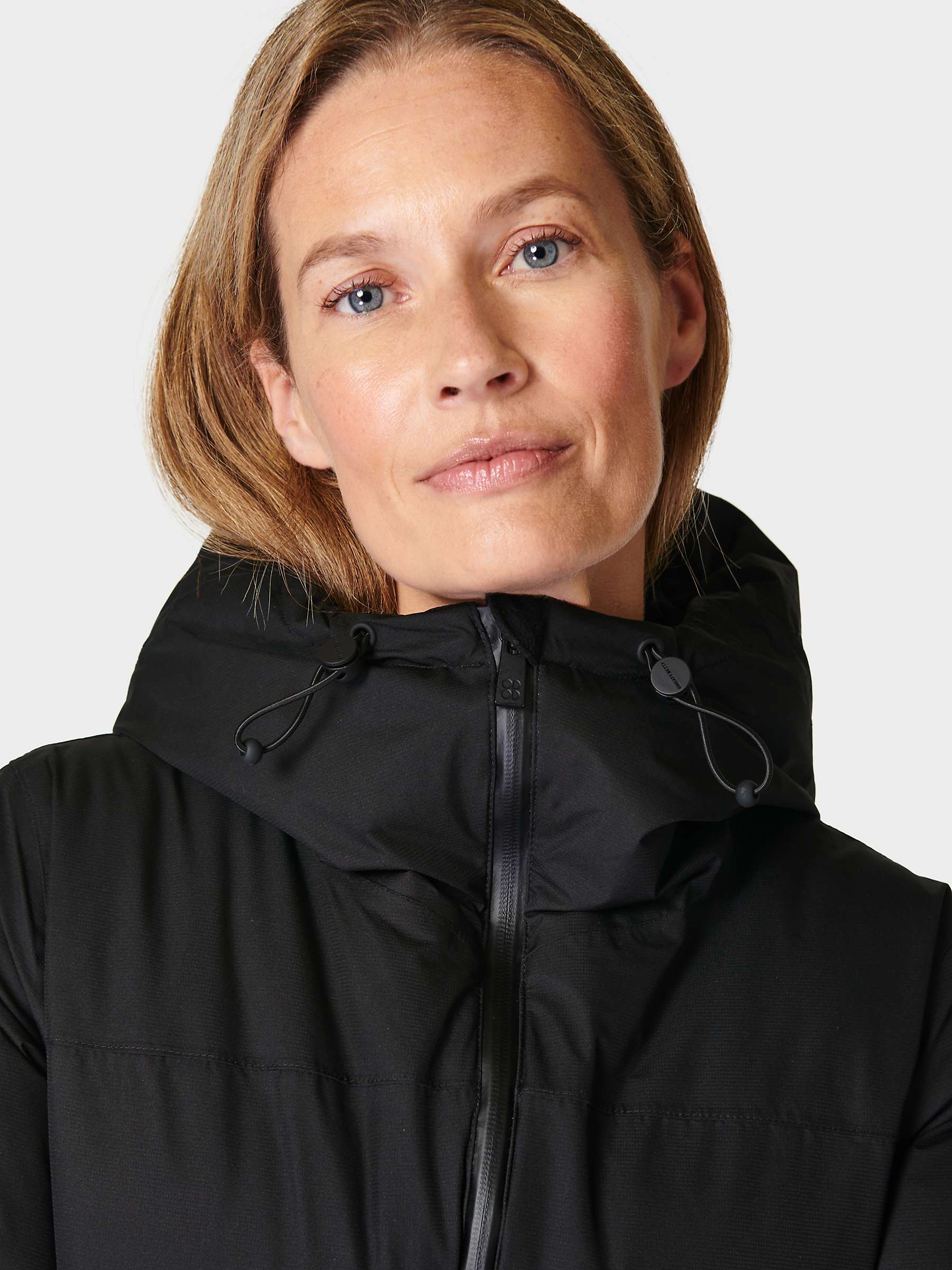 Sweaty Betty Nimbus Down Parka Coat, Black at John Lewis & Partners