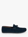 John Lewis Suede Lace Up Moccasins, Navy