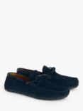 John Lewis Suede Lace Up Moccasins, Navy