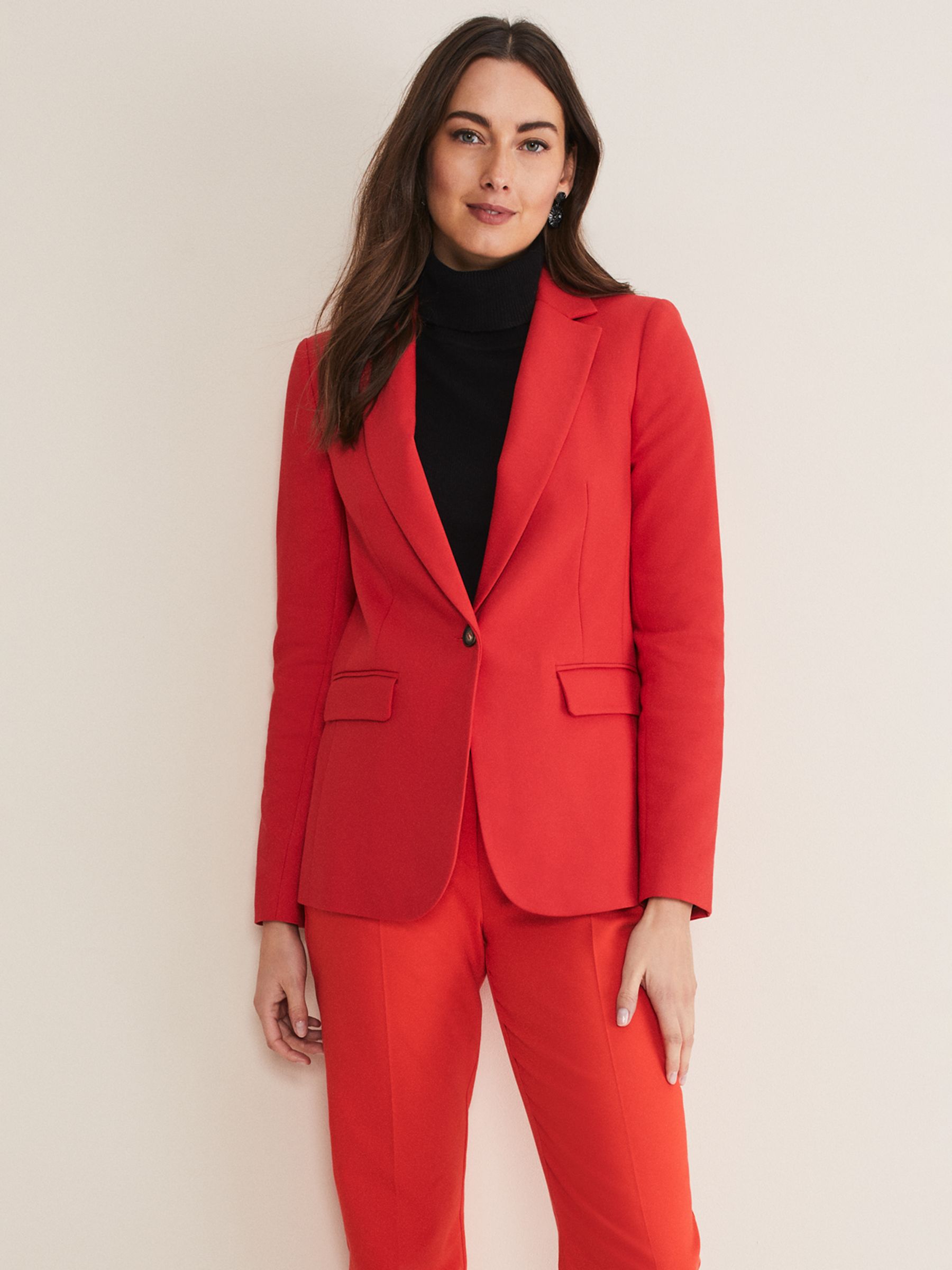 Phase Eight Ulrica Blazer, Red at John Lewis & Partners