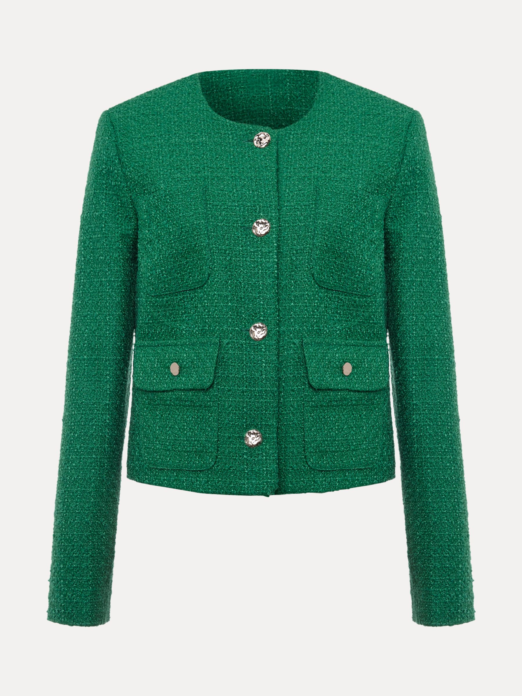 Phase Eight Ripley Tweed Jacket, Green at John Lewis & Partners