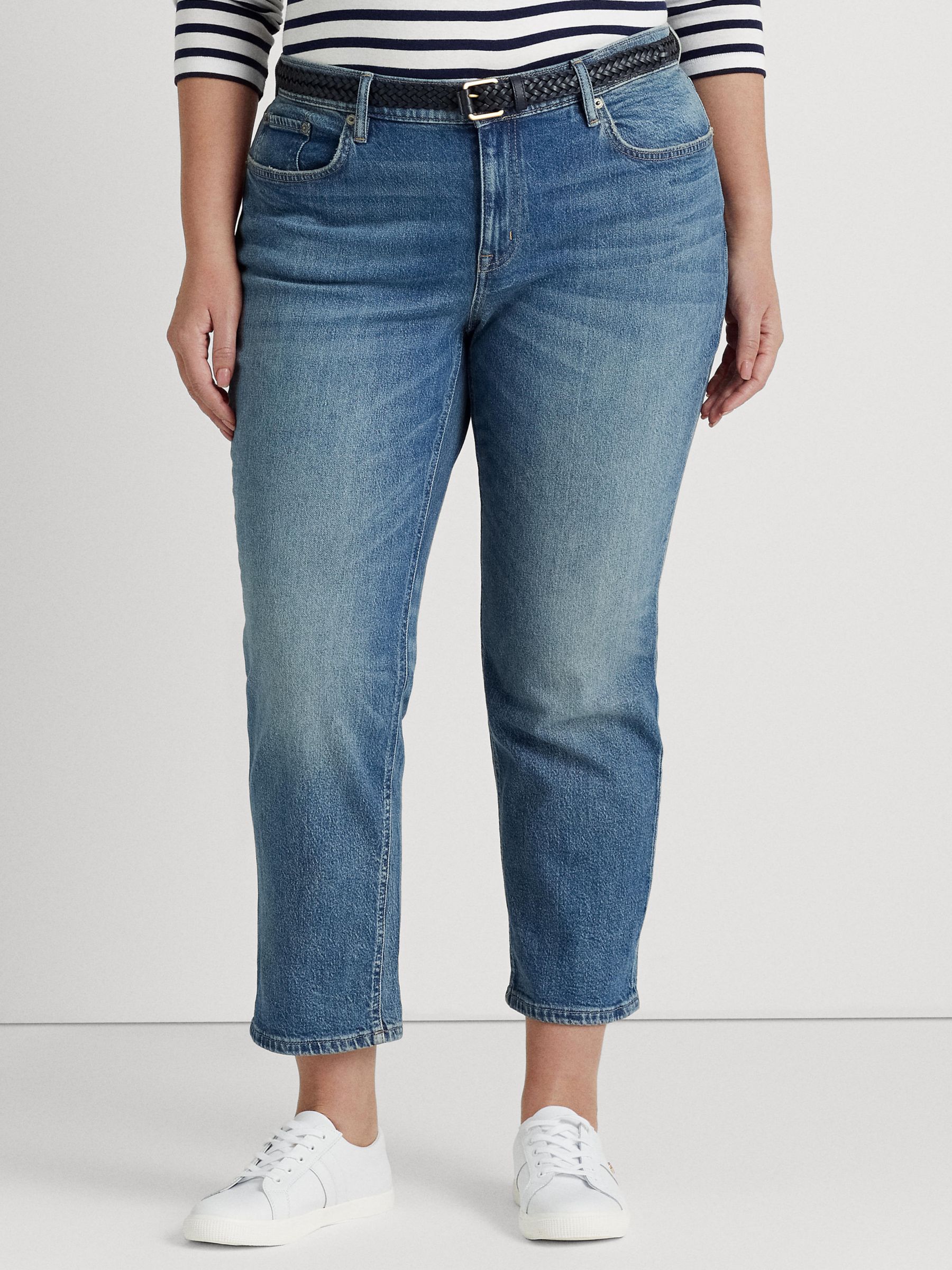 Lauren Ralph Lauren Curve Relaxed Tapered Cropped Jeans, Rangeland Wash