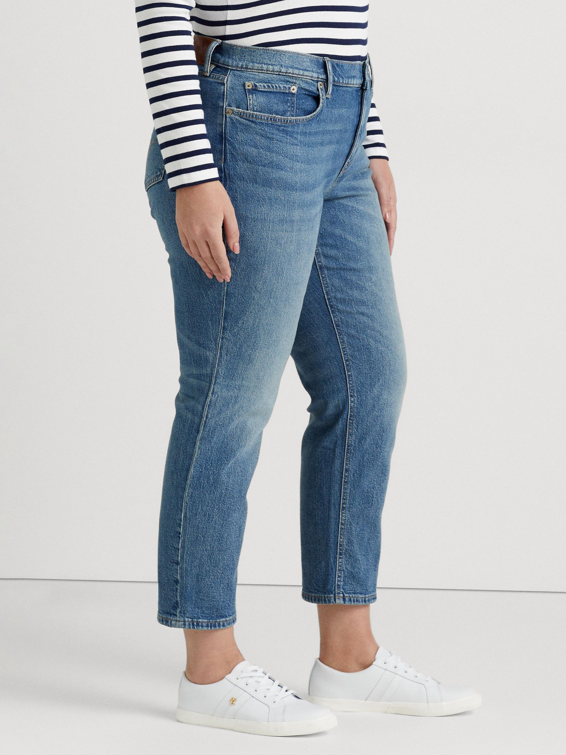 Lauren Ralph Lauren Curve Relaxed Tapered Cropped Jeans, Rangeland Wash
