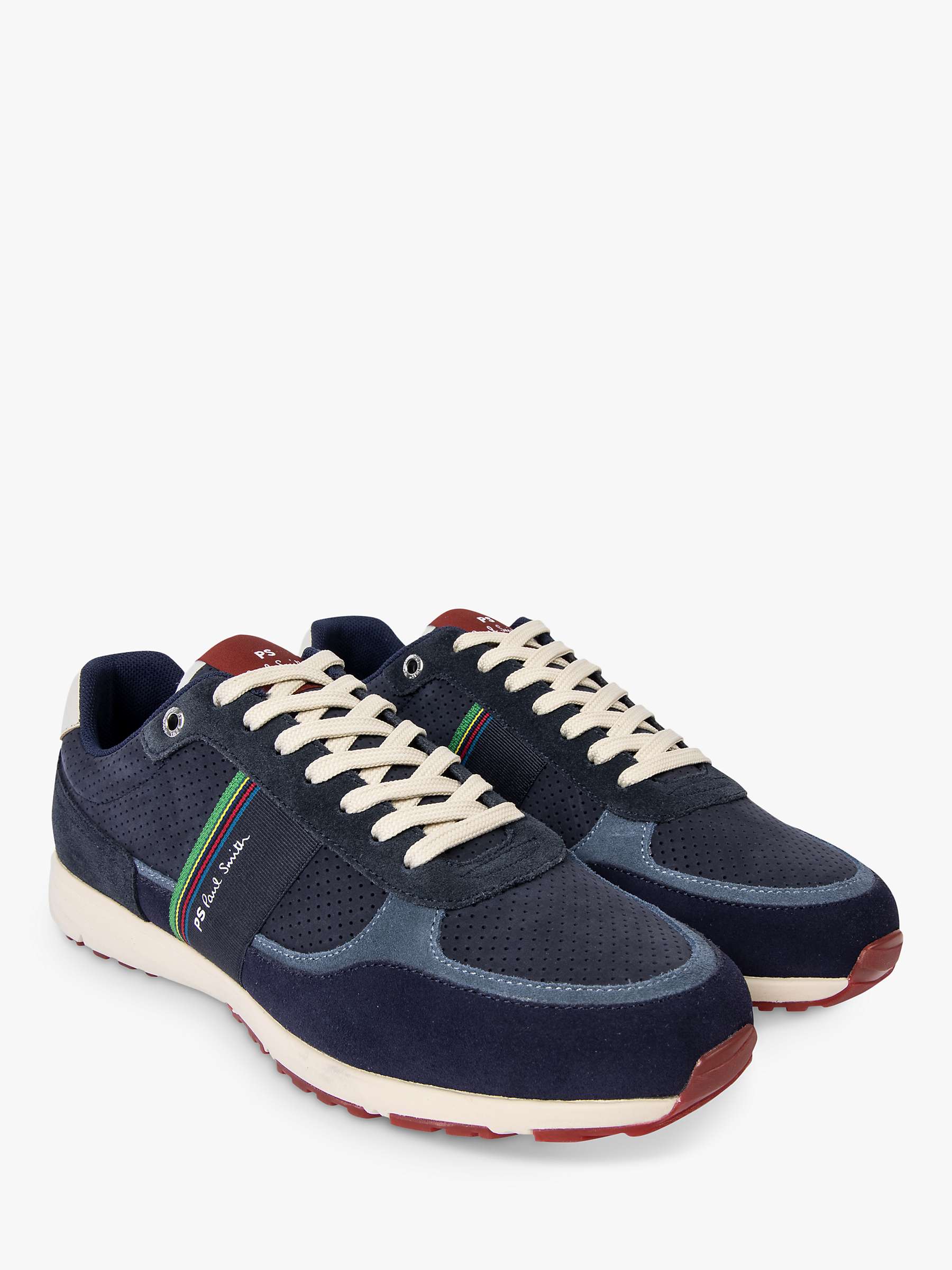 Paul Smith Huey Suede Trainers, Navy at John Lewis & Partners