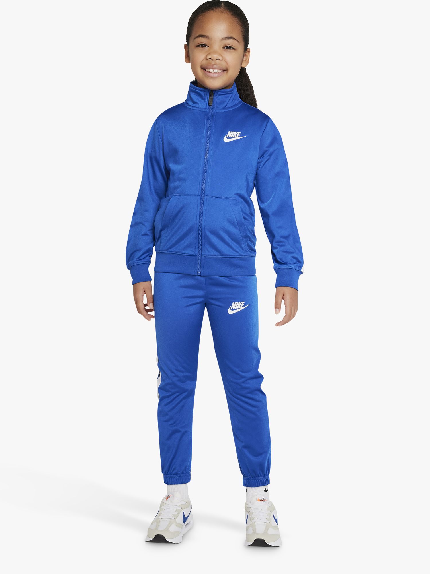 Encommium Australische persoon Betsy Trotwood Nike Kids' Tape Logo Jacket & Joggers Tracksuit, Royal Blue, 2-3 years