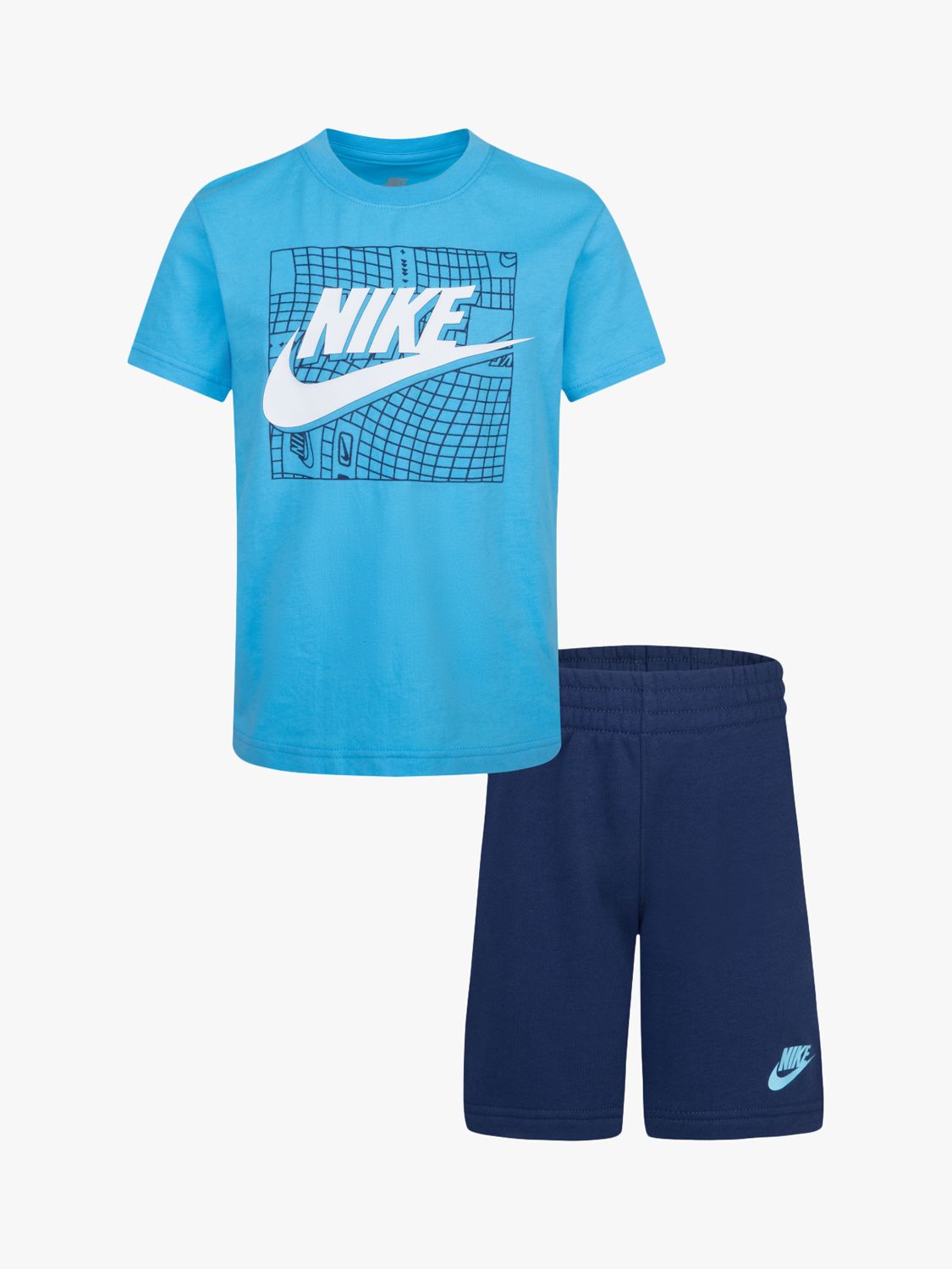 Onrechtvaardig Dokter Buik Nike Kids' Club Sea T-Shirt & Shorts Set, Navy, 2-3 years