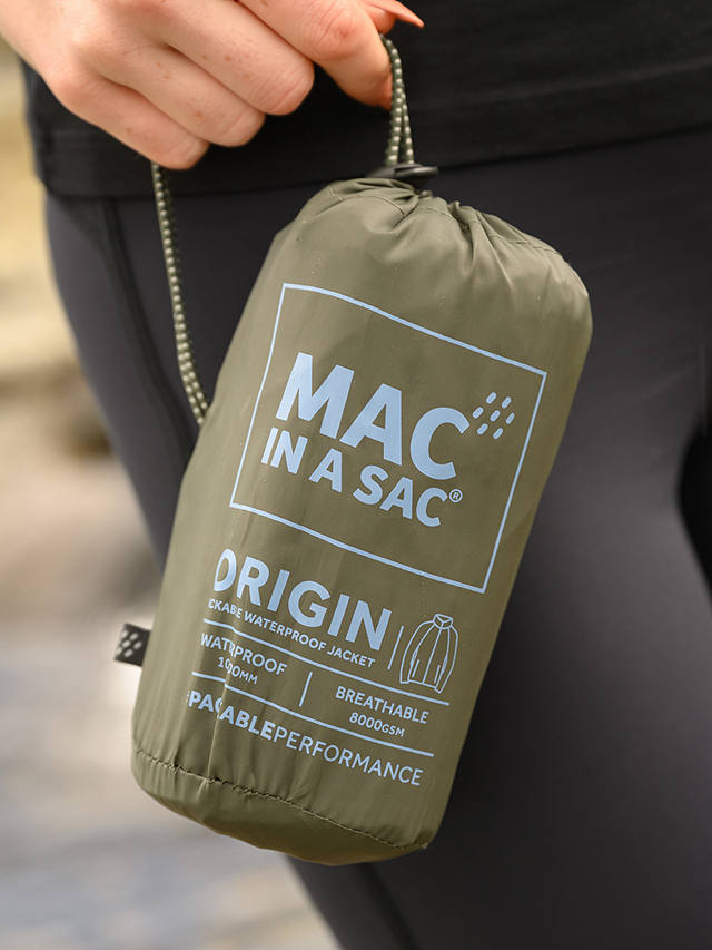 Mac In A Sac Origin II Unisex Packable Waterproof Jacket, Khaki