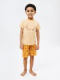 John Lewis Kids' Desert Top & Shorts Pyjama Set, Orange