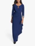 Gina Bacconi Akia Jersey A-Line Maxi Dress, Cosmic Blue, Cosmic Blue