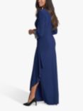 Gina Bacconi Akia Jersey A-Line Maxi Dress, Cosmic Blue, Cosmic Blue