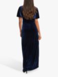 Gina Bacconi Glynis Flutter Sleeve Maxi Velvet Dress, Imperial