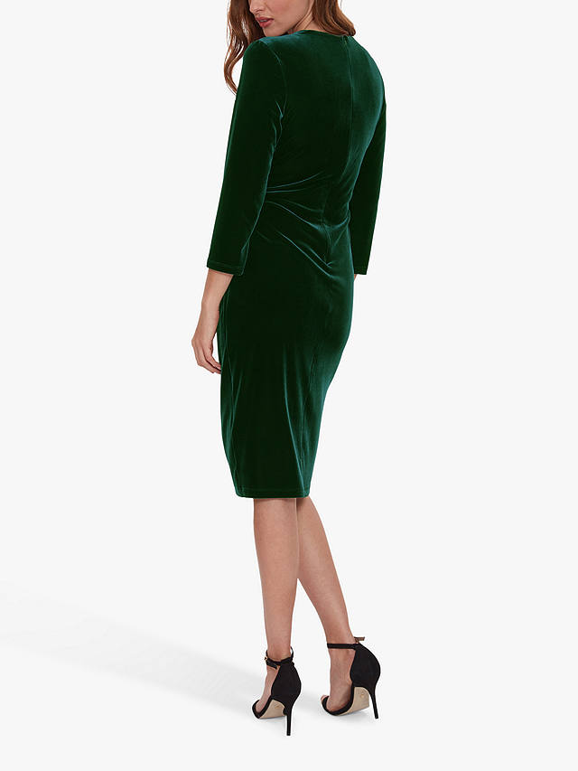 Gina Bacconi Alexxia Velvet Wrap Dress, Green