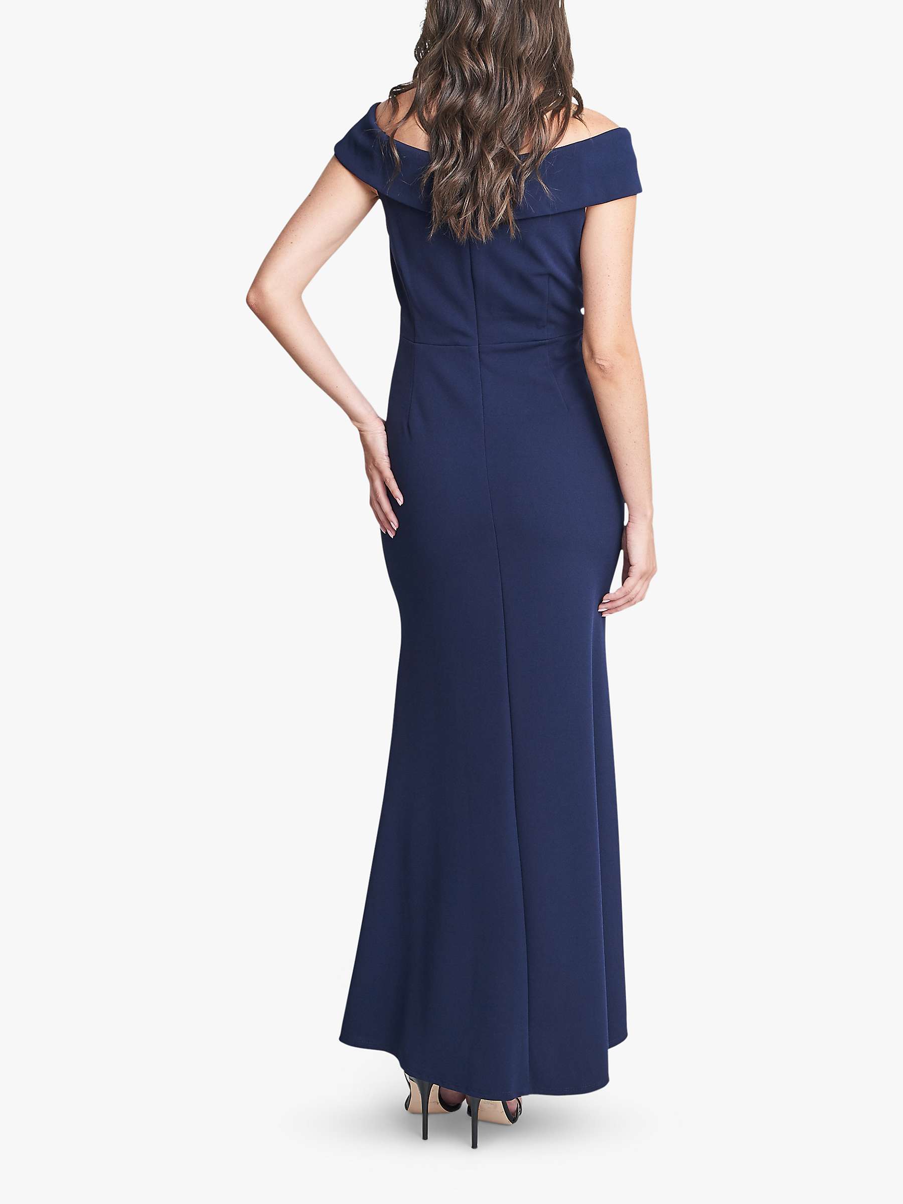 Buy Gina Bacconi Suzanne Portrait Maxi Dress, Navy Online at johnlewis.com