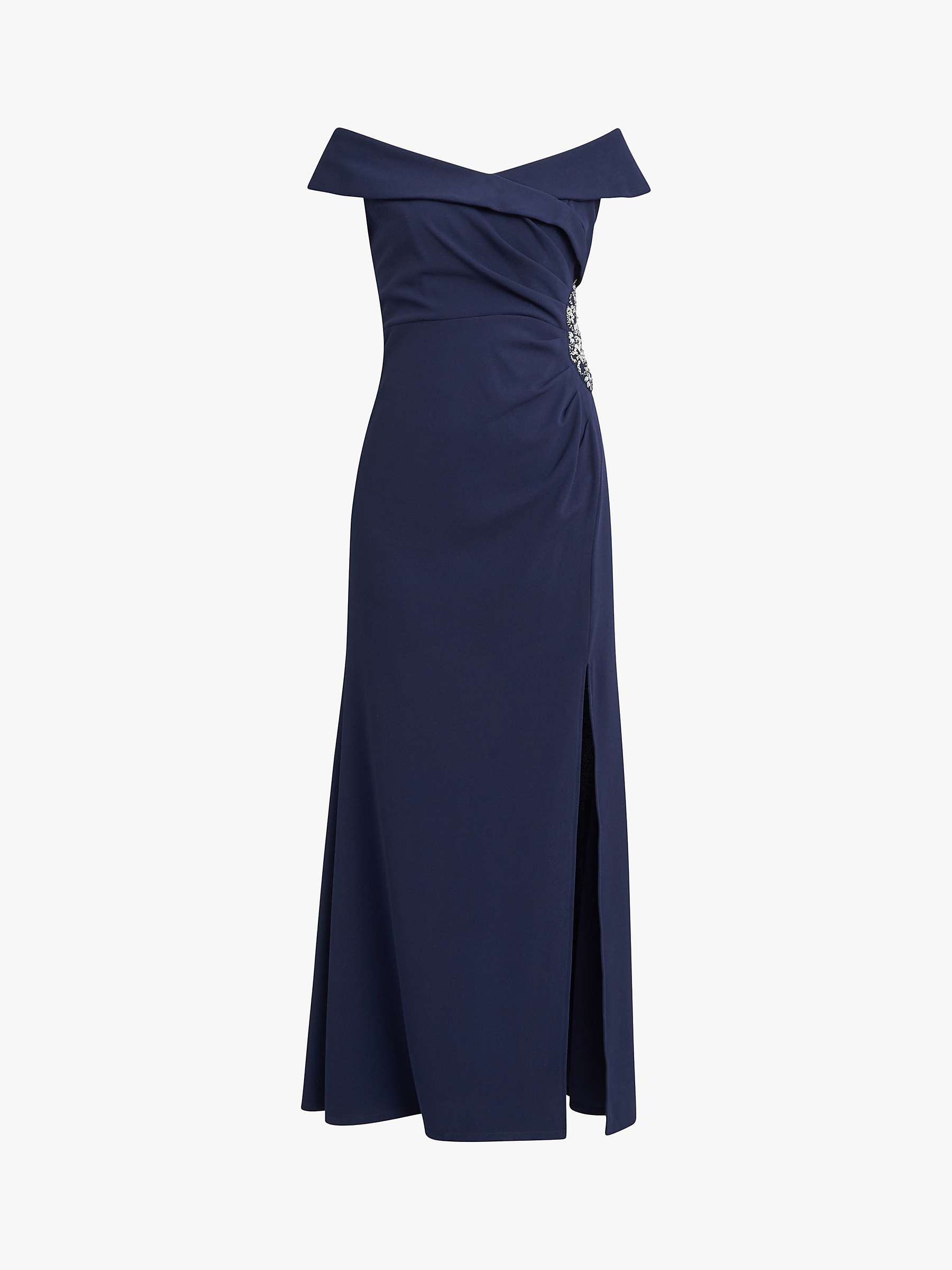 Buy Gina Bacconi Suzanne Portrait Maxi Dress, Navy Online at johnlewis.com