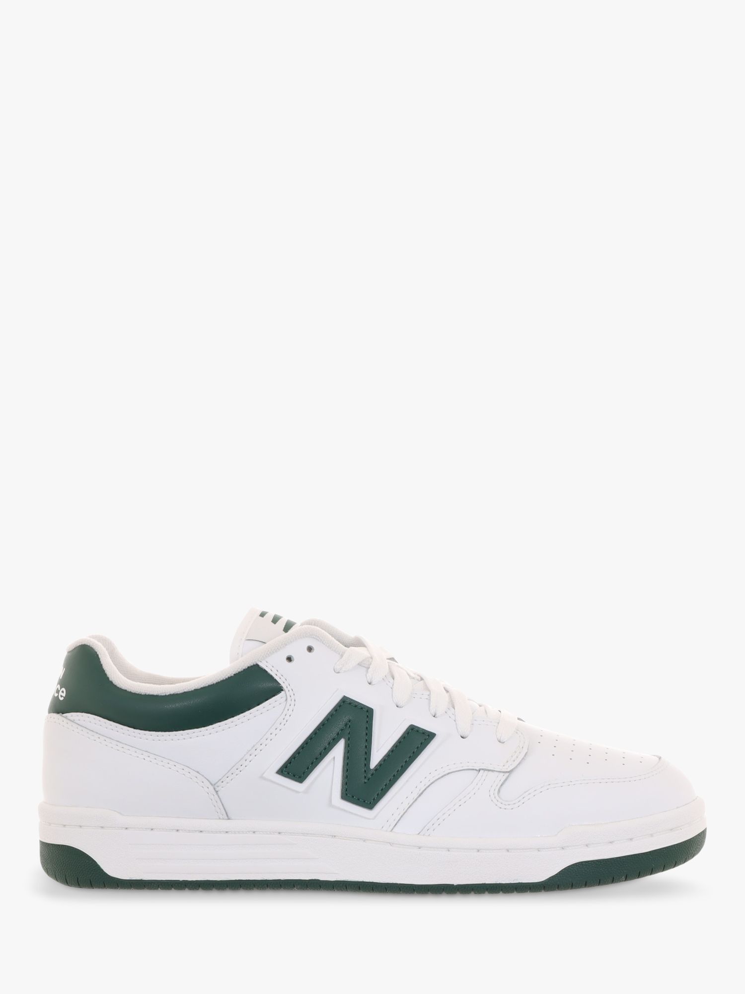 New Balance Hoops Trainers, White/Green, 4
