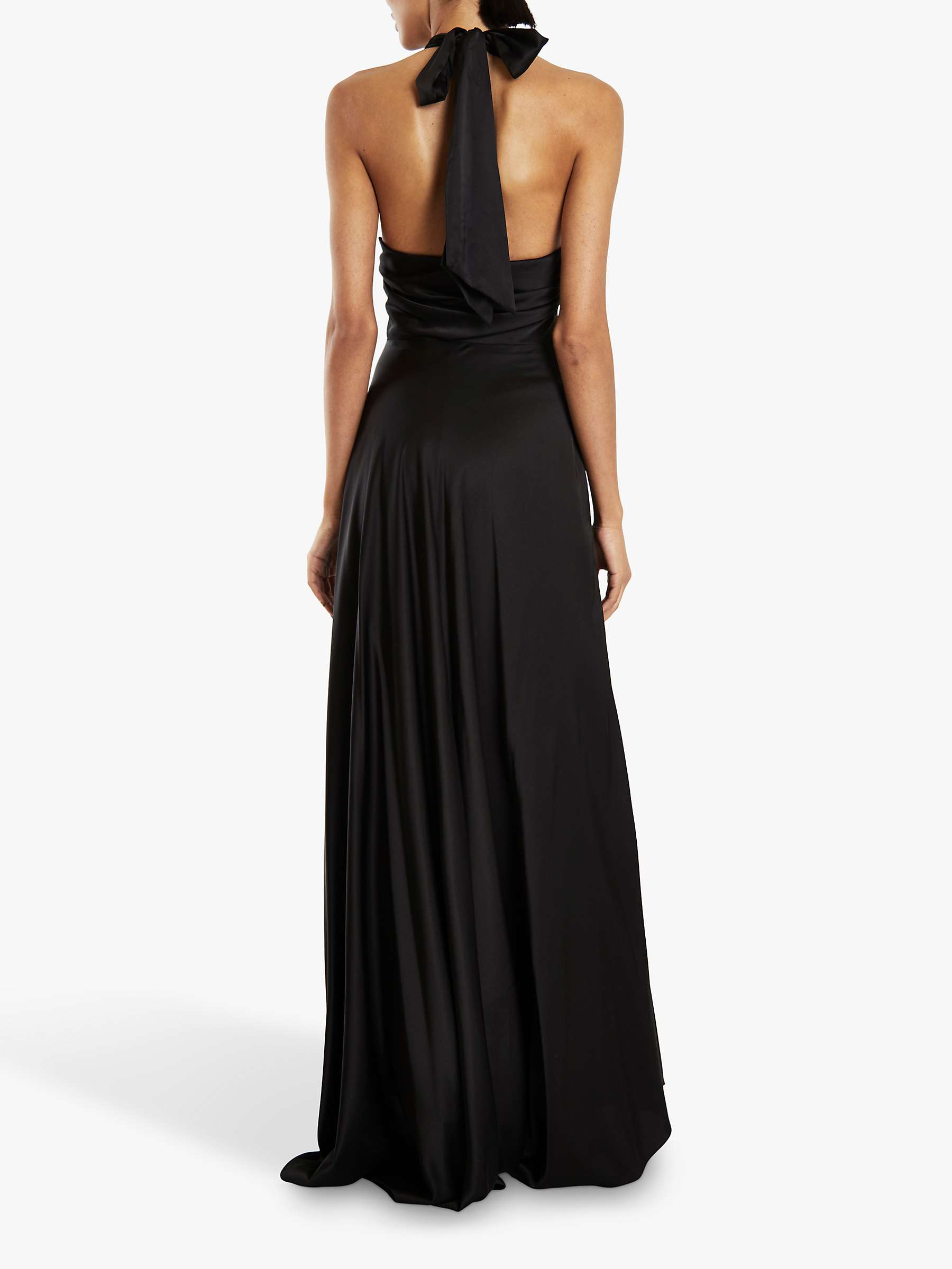 Buy True Decadence Satin Halter Neck Slip Dress, Black Online at johnlewis.com