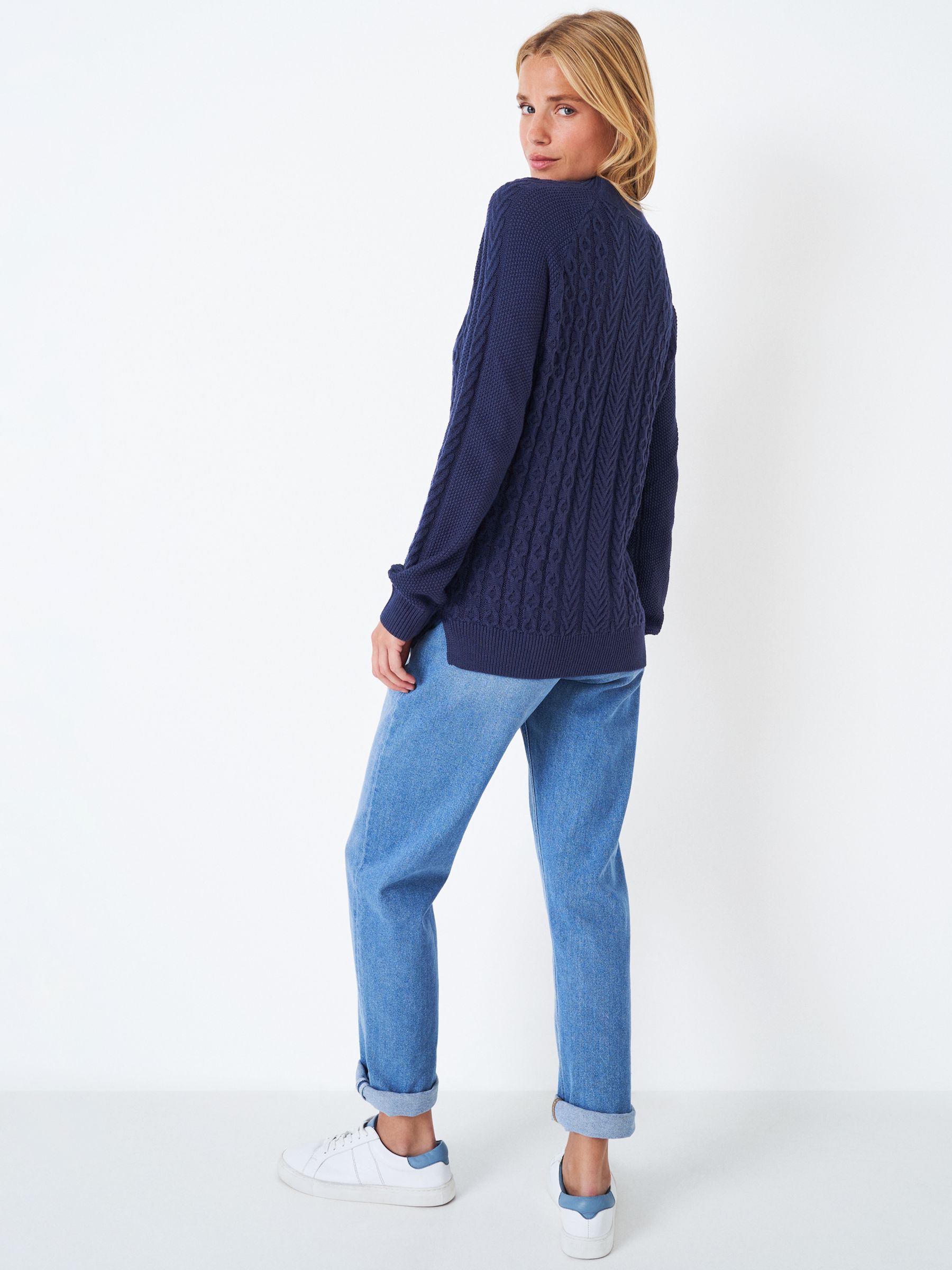 Crew Clothing Brooke Jumper, Navy Blue at John Lewis & Partners