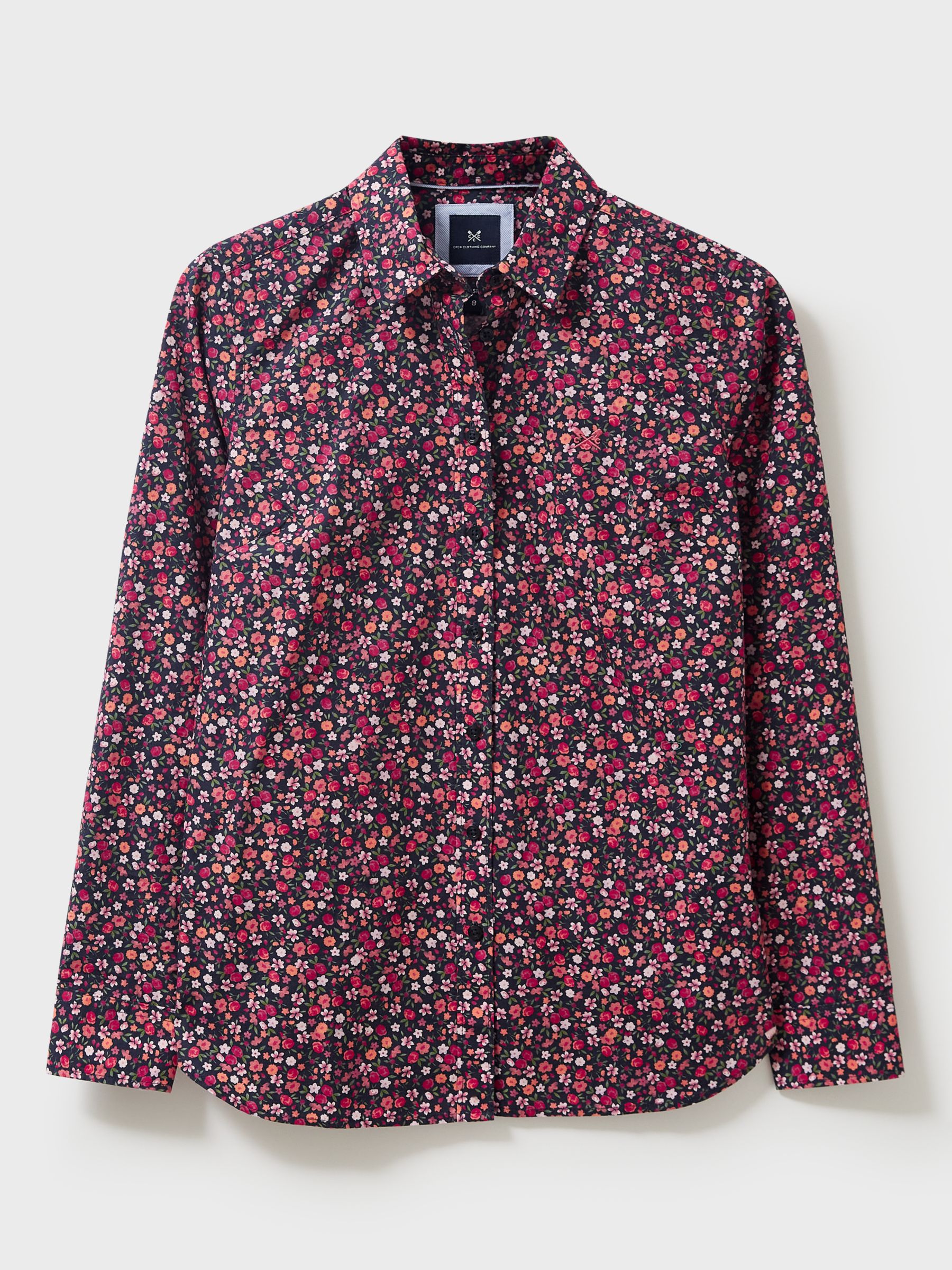 Crew Clothing Lulworth Floral Shirt, Navy Blue at John Lewis & Partners