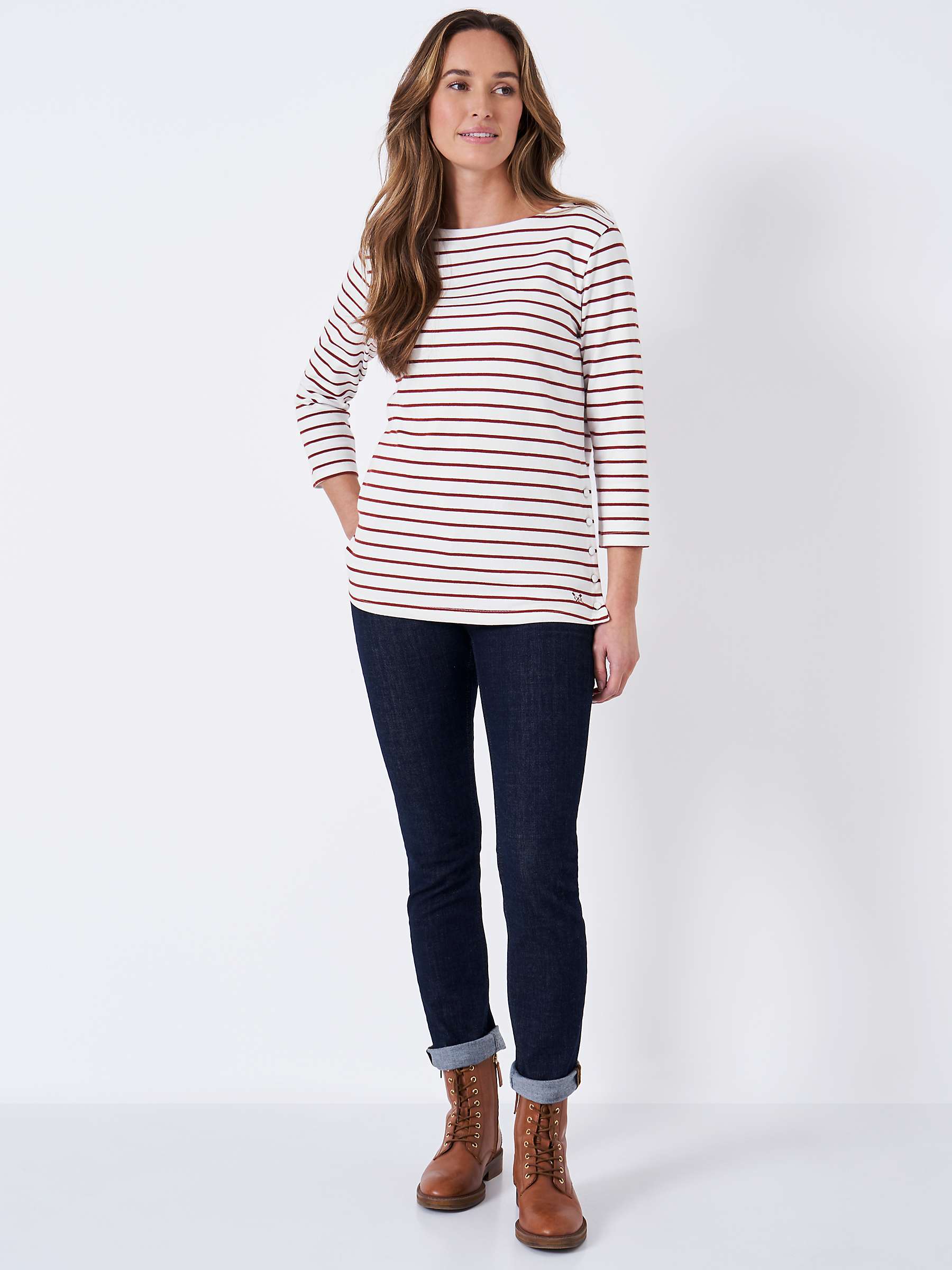 Buy Crew Clothing Ultimate Breton Stripe Top Online at johnlewis.com