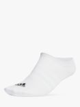 adidas Thin and Light No-Show Socks, Pack of 3, White/Black