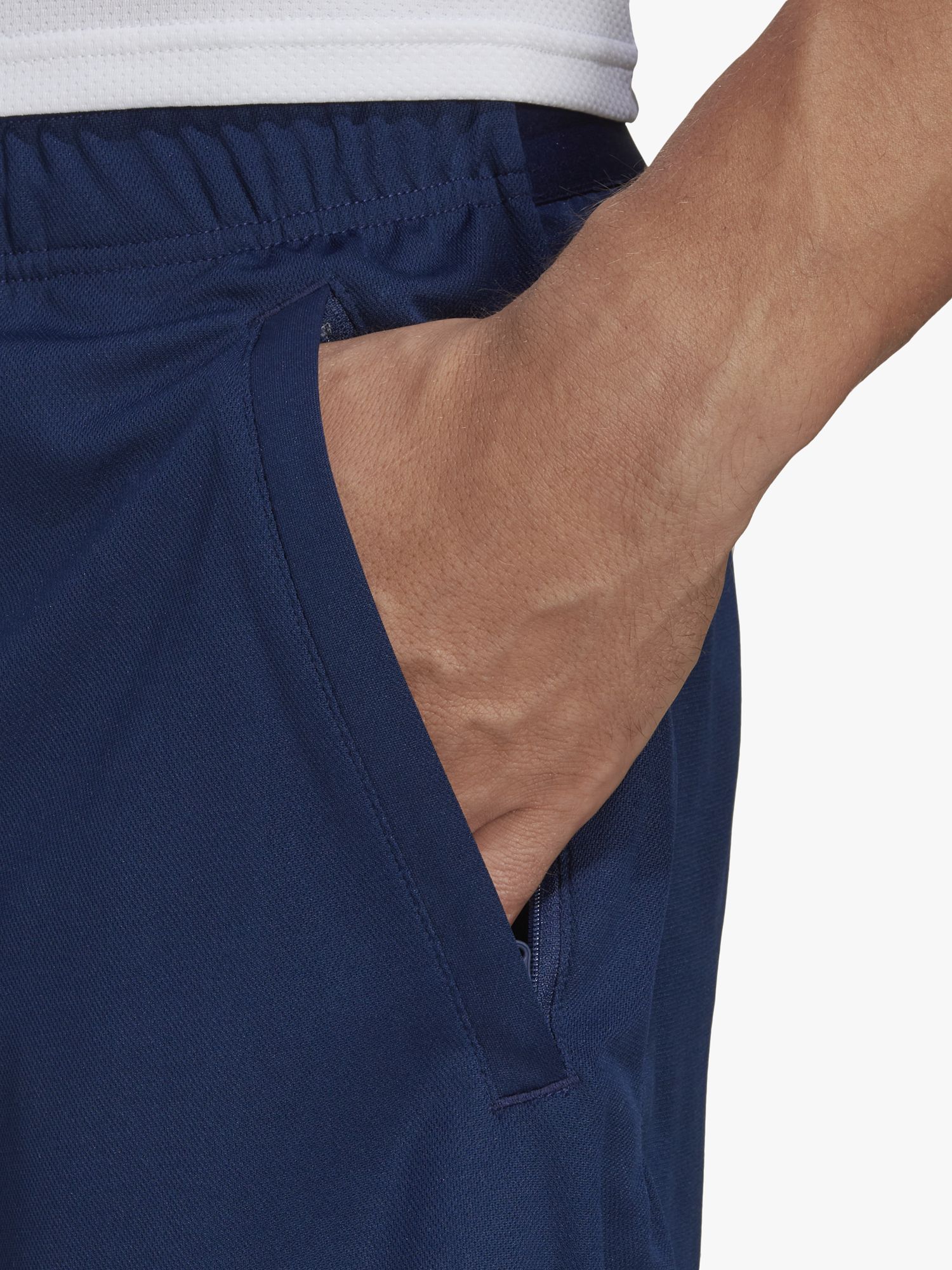 adidas AEROREADY Train Essentials Logo Gym Shorts, Dark Blue/White, S