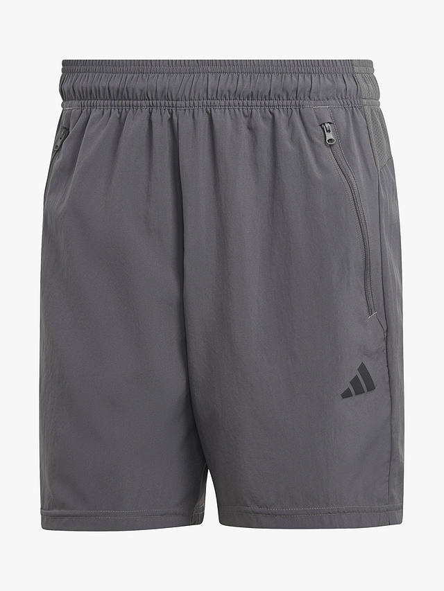 adidas Train Essentials Woven Recycled Gym Shorts, Grey Five/Black at ...