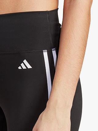 adidas Train Essentials 3-Stripes High-Waisted 3/4 Leggings, Black