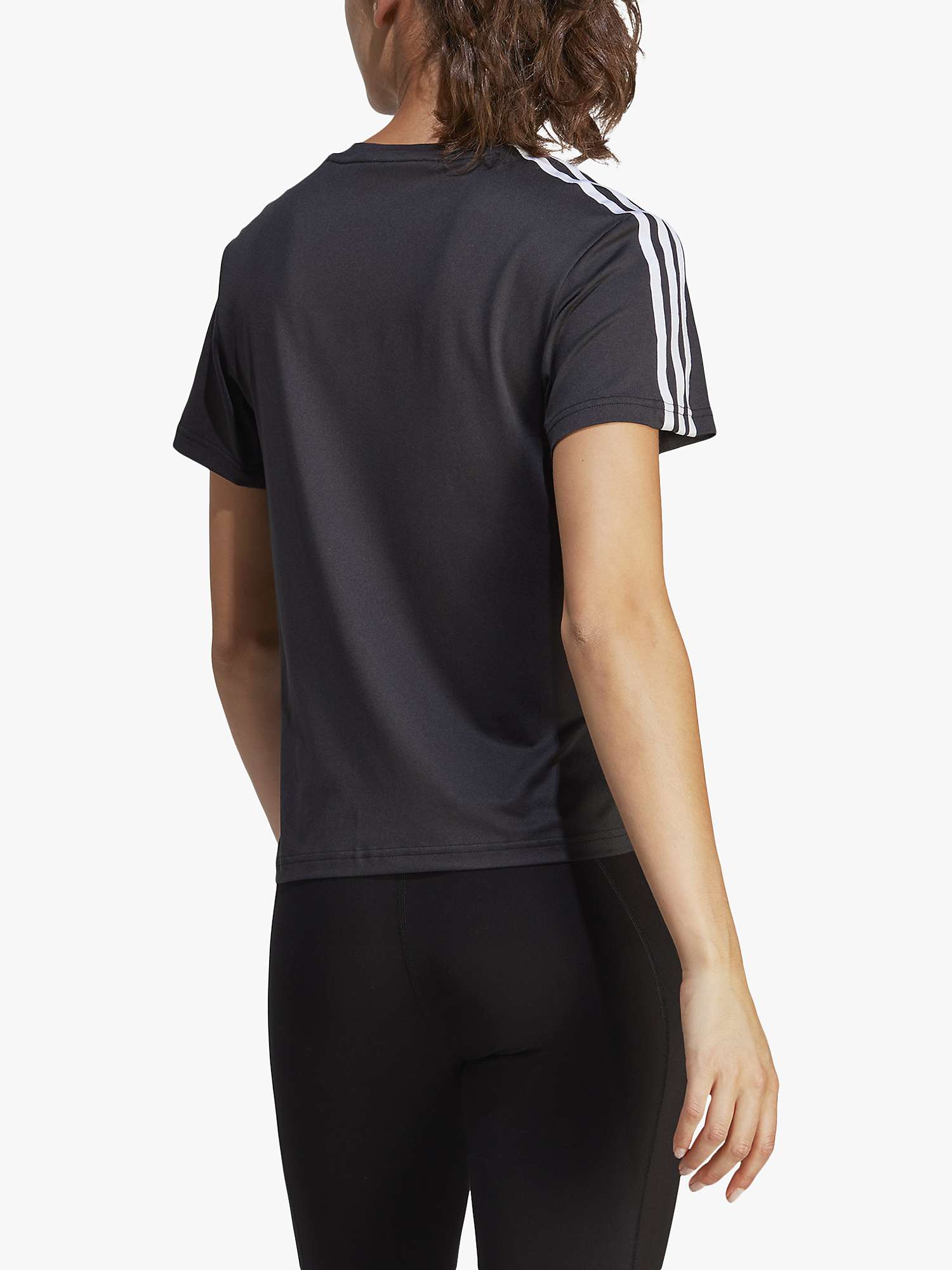 Buy adidas Train Essentials 3-Stripes Recycled Gym Top Online at johnlewis.com