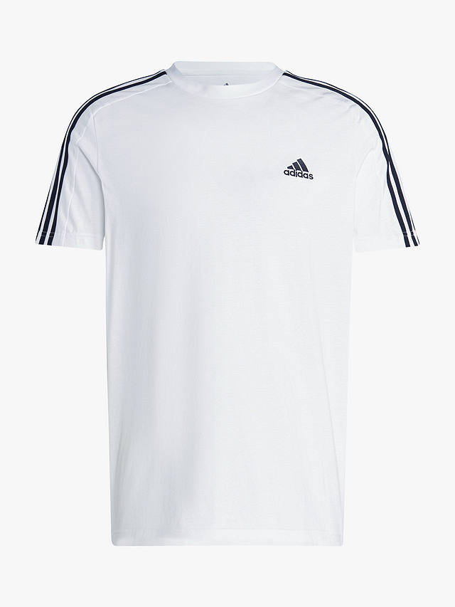 adidas Essentials 3-Stripes T-Shirt, White/Black
