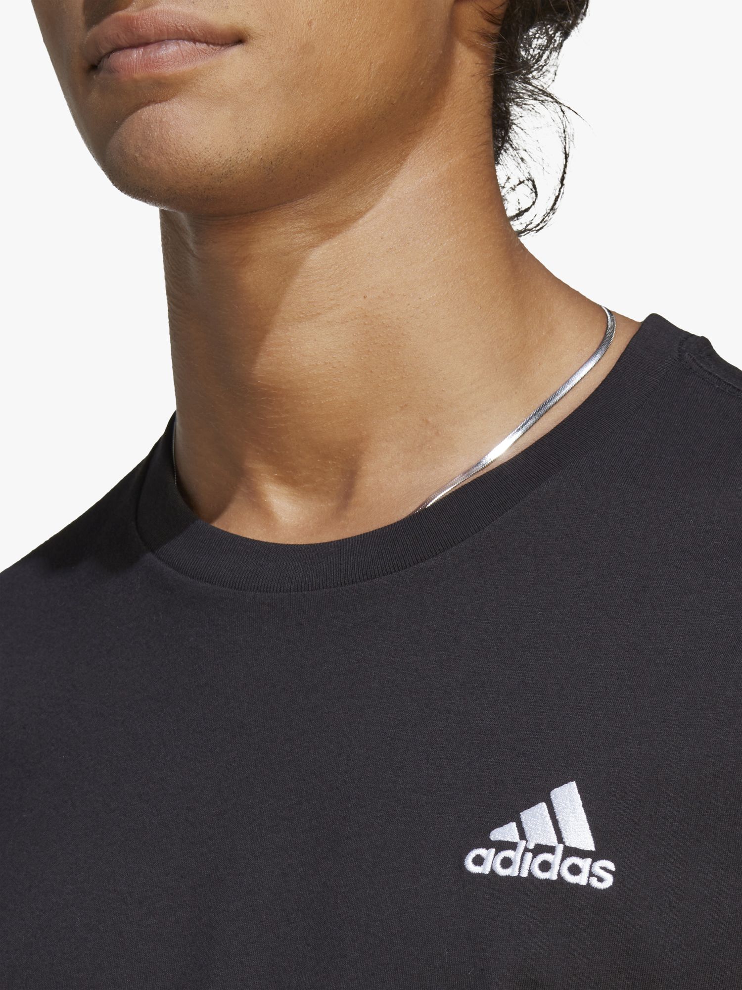 adidas Essentials Embroidered Small Logo Top, Black, S