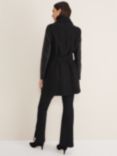 Phase Eight Tori Wool Blend Belted Coat, Black