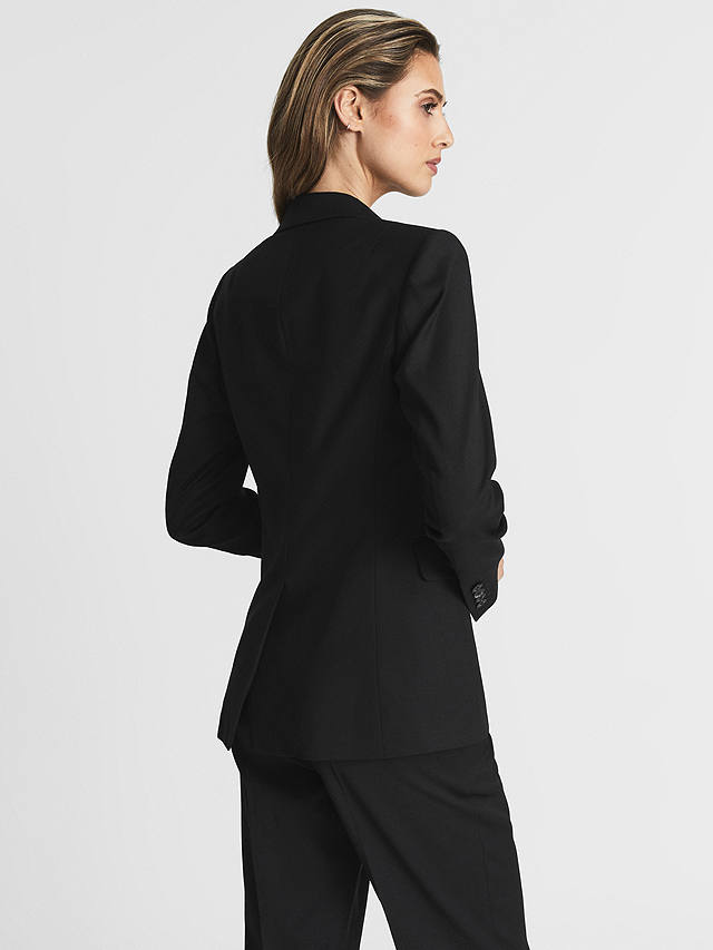 Reiss Haisley Wool Blend Blazer, Black