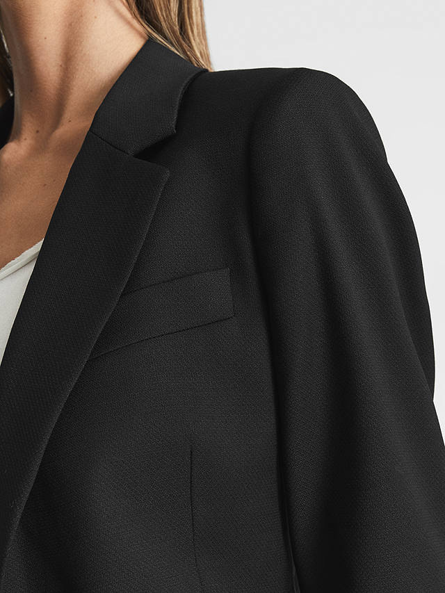 Reiss Haisley Wool Blend Blazer, Black