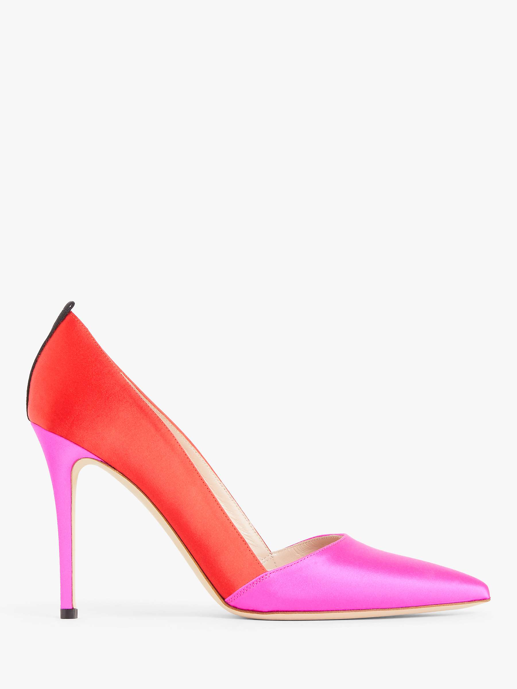 Buy SJP by Sarah Jessica Parker Rampling Satin Colour Block Court Shoes, Candy/Mouette Online at johnlewis.com