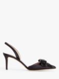SJP by Sarah Jessica Parker Marya Satin Sparkle Bow Slingback Court Shoes, Black
