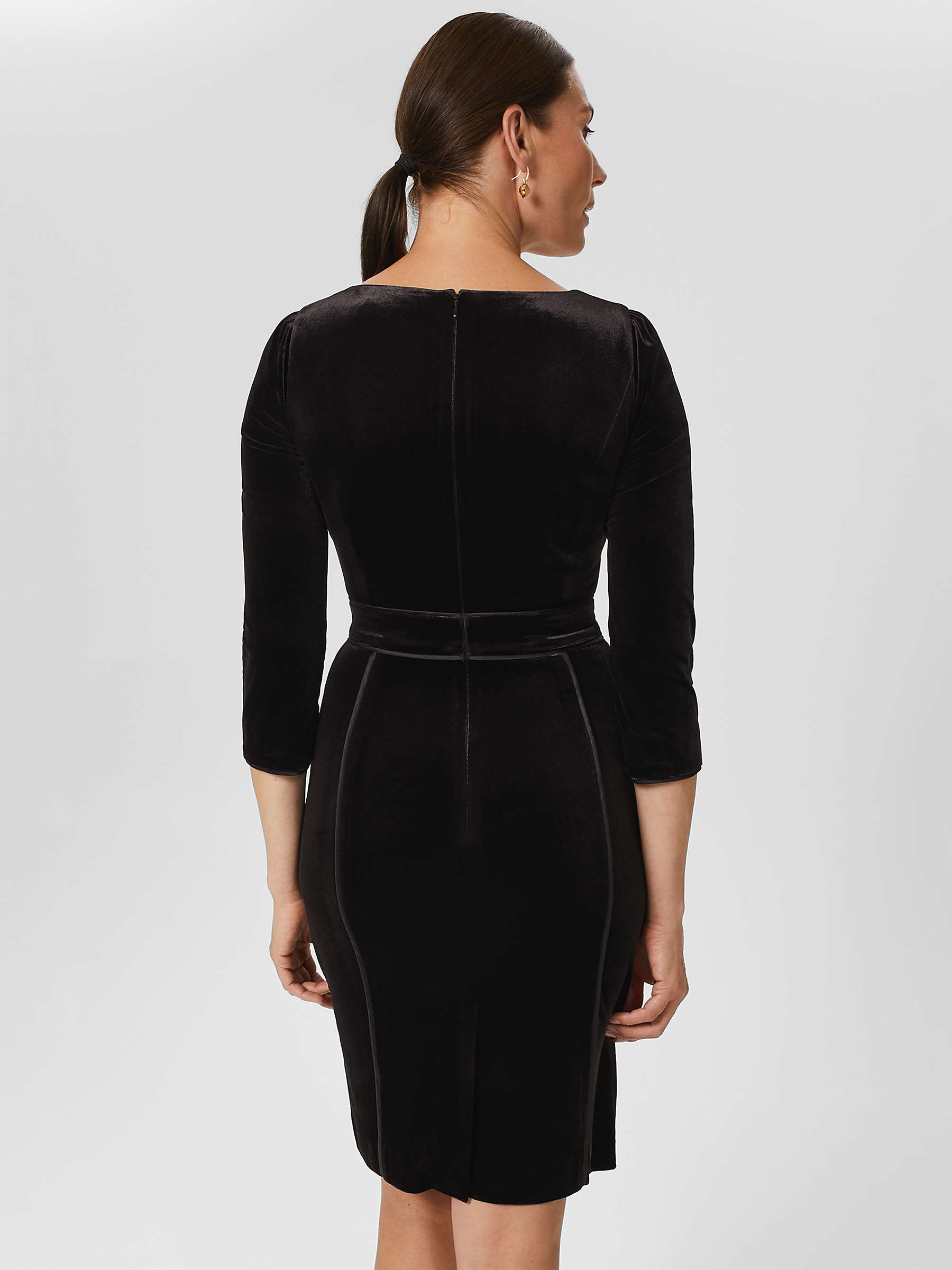 Buy Hobbs Josie Velvet Mini Dress, Black Online at johnlewis.com