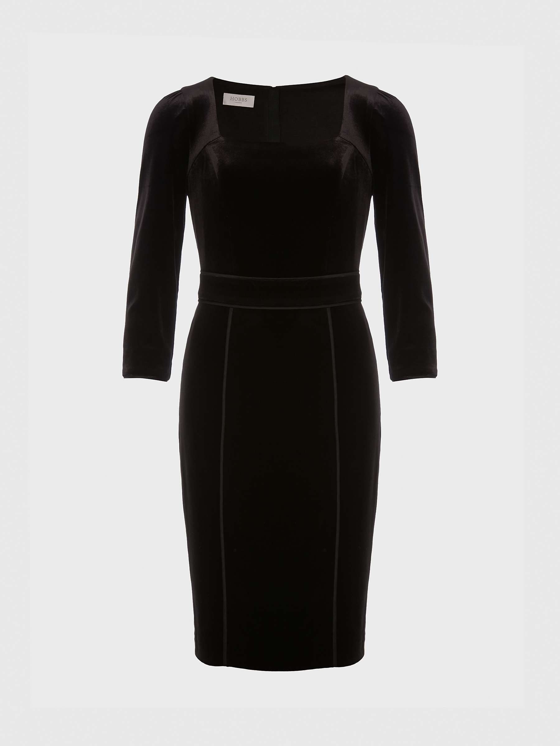 Buy Hobbs Josie Velvet Mini Dress, Black Online at johnlewis.com
