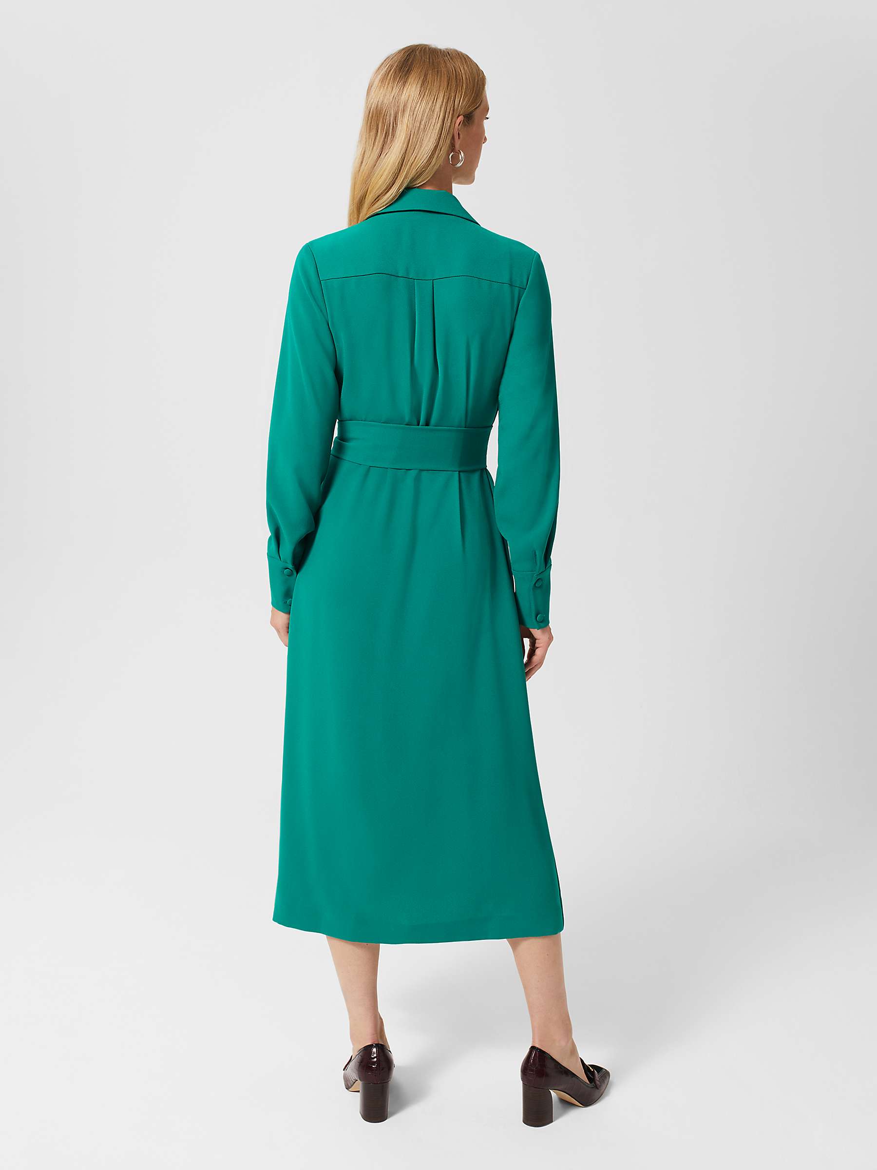 Hobbs Prue Midi Wrap Dress, Green at John Lewis & Partners