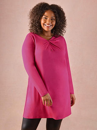 Live Unlimited Twist Neck Jersey Top, Pink