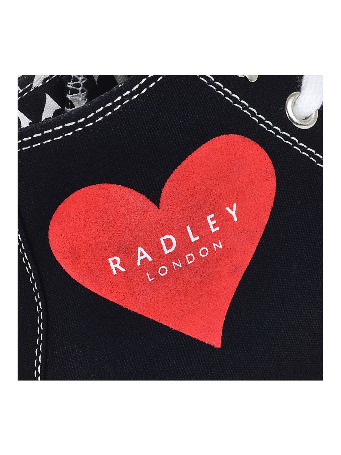 Buy Radley Canvas Multi Heart Hi Top Trainers, Black Online at johnlewis.com