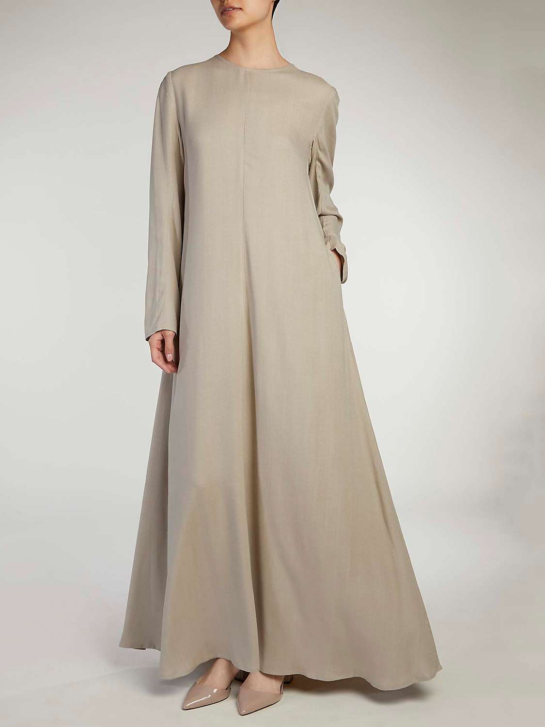 Buy Aab Longline Maxi Dress, Grey Online at johnlewis.com