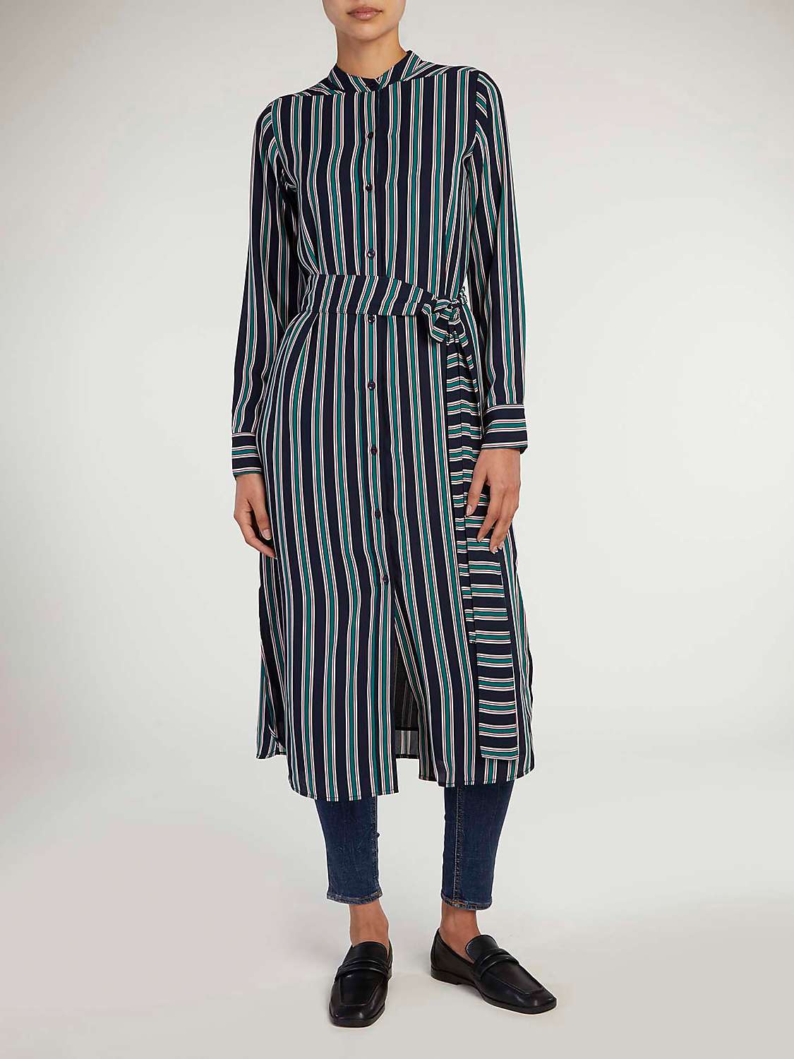 Buy Aab Bold Striped Midi Dress, Green Multi Online at johnlewis.com