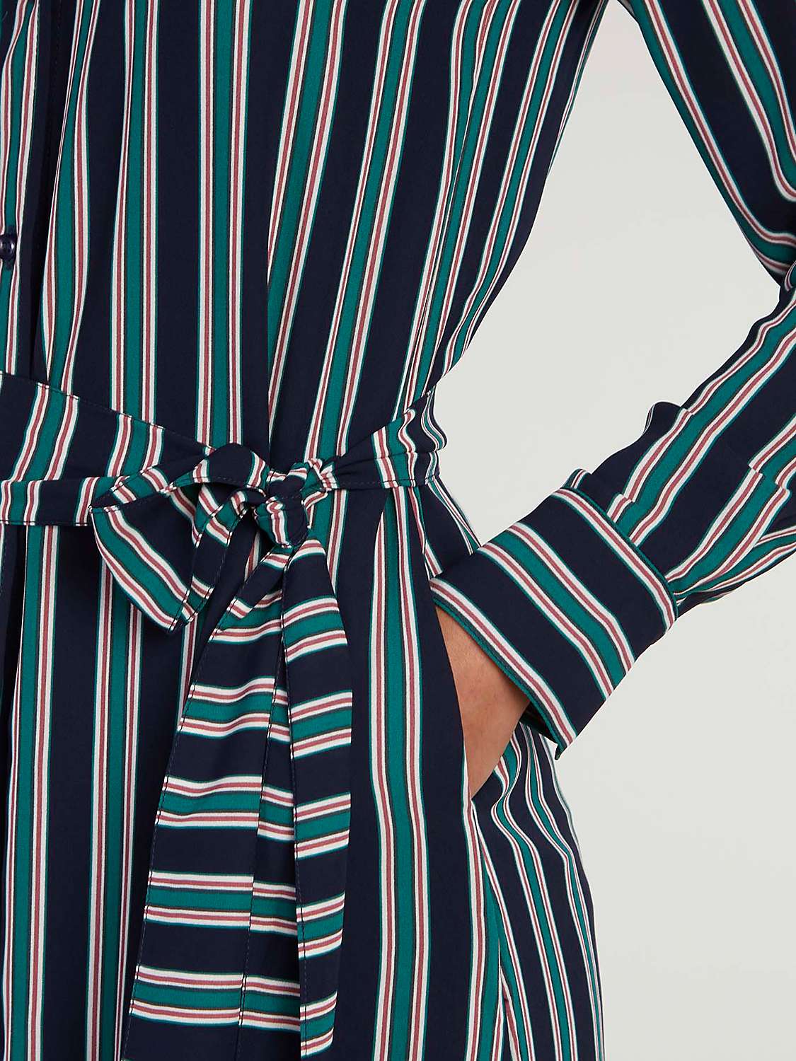 Buy Aab Bold Striped Midi Dress, Green Multi Online at johnlewis.com