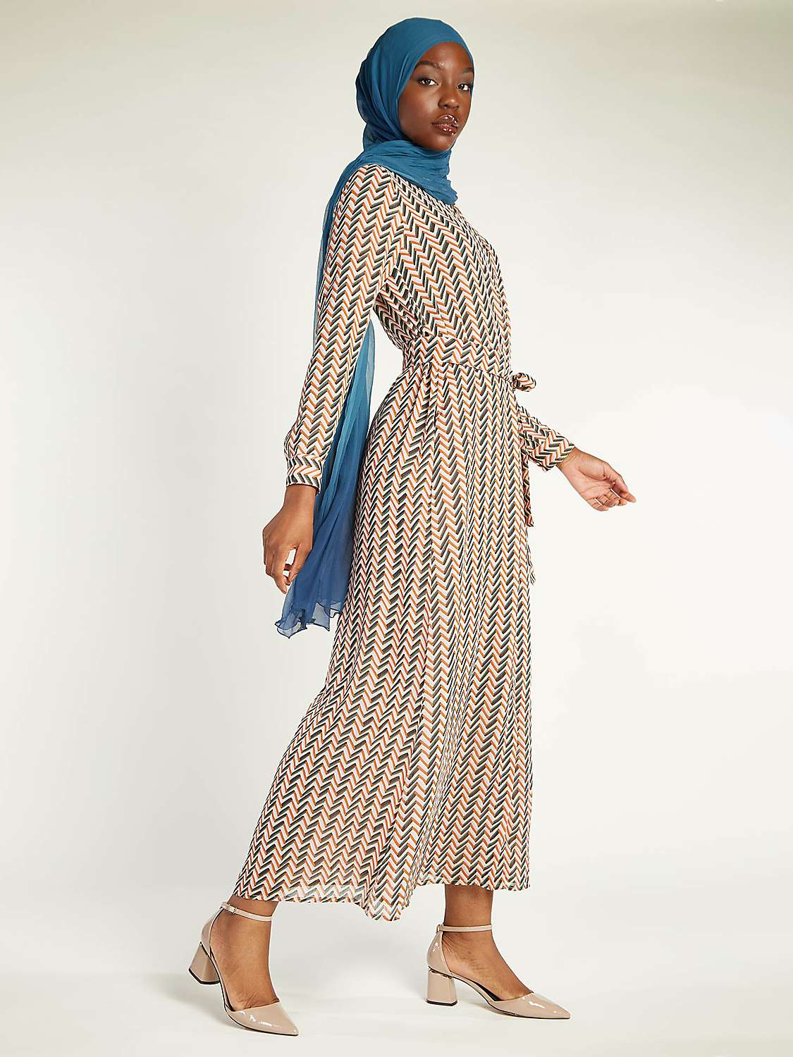 Buy Aab Nami Maxi Dress, Nude/Multi Online at johnlewis.com